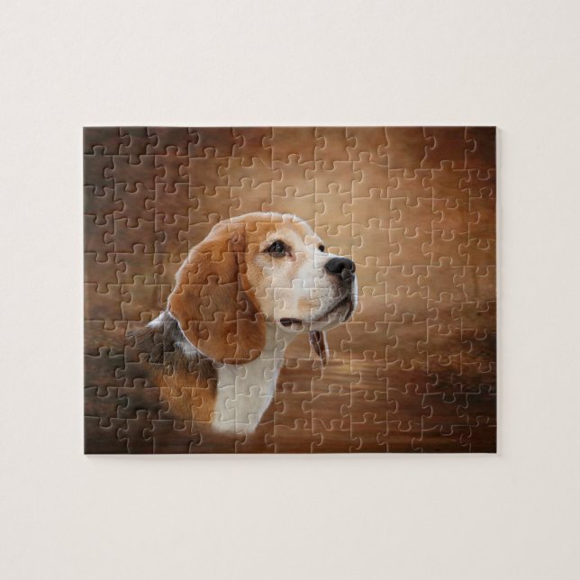 Beagle Photo Puzzle with Gift Box (Horizontal)