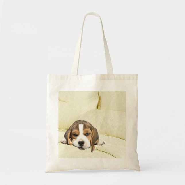 Beagle Pillow Talk Tote Bag (Front)