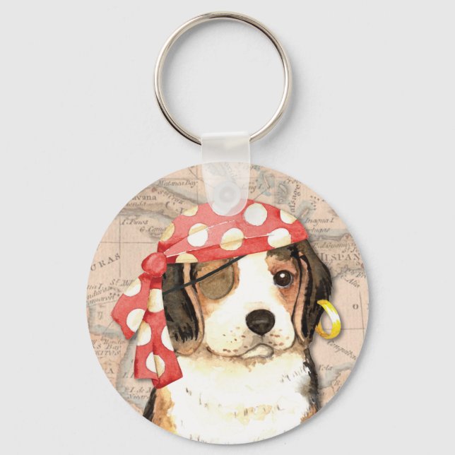 Beagle Pirate Key Ring (Front)