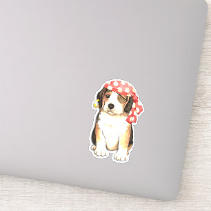 Beagle Pirate Vinyl Sticker