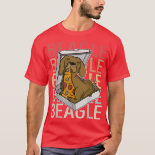 Beagle Pizza Walk Dog Owner Lover Puppy 164 T-Shirt