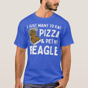 Beagle Pizza Walk Dog Owner Lover Puppy  T-Shirt