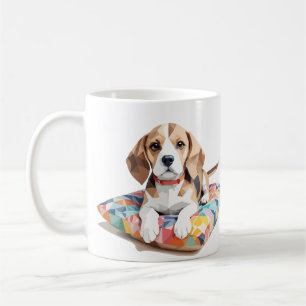 Beagle Playful Adorable Cut Animal Colourful Funny Coffee Mug