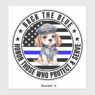 Beagle Police Back The Blue