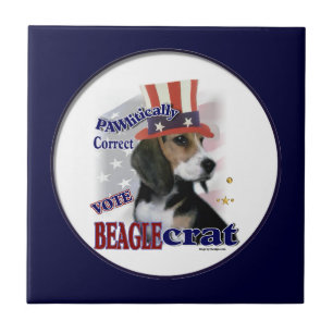 Beagle Political Humour Tile