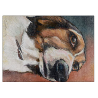 Beagle Portrait | Coloured Pencil Drawing Cutting Board