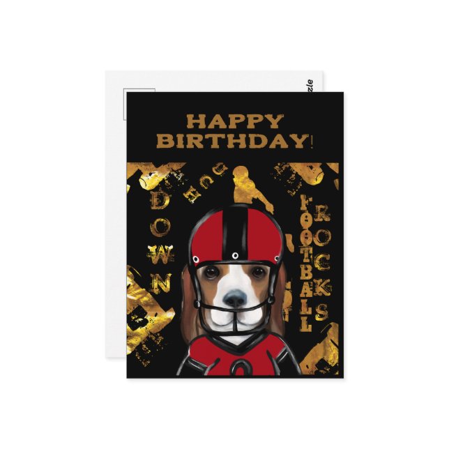 Beagle  postcard (Front/Back In Situ)