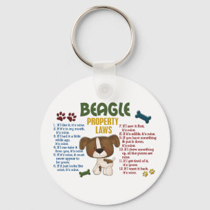 Beagle Property Laws 4 Key Ring