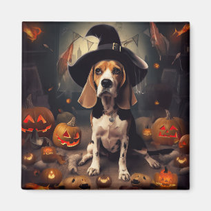 Beagle Pumpkins Halloween Scary Magnet
