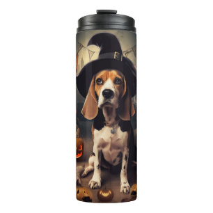 Beagle Pumpkins Halloween Scary Thermal Tumbler