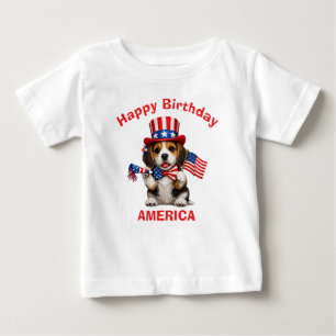 Beagle Puppy (2s) Patriotic Kid T-Shirt