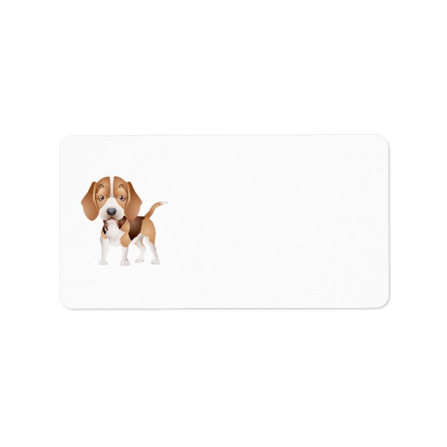 Beagle Puppy Address Label (Front)