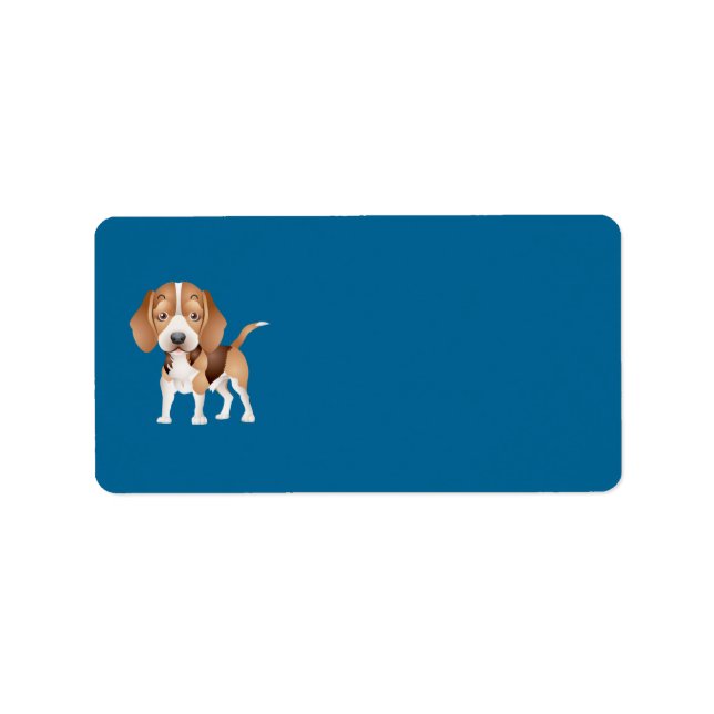 Beagle Puppy Address Label (Front)