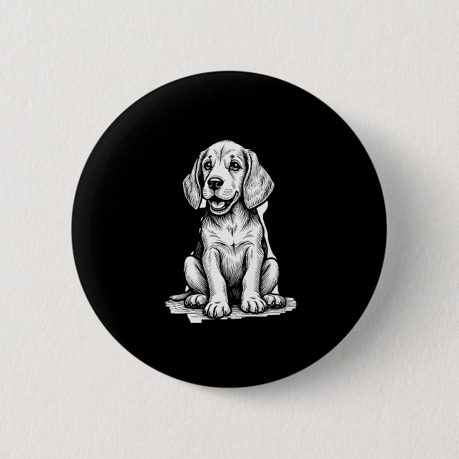 Beagle puppy adorable, family Animal lover Tank To 6 Cm Round Badge (Front)