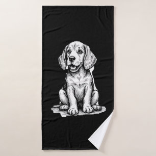 Beagle puppy adorable, family Animal lover Tank To Bath Towel