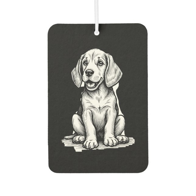 Beagle puppy adorable, family Animal lover Tank To Car Air Freshener (Front)