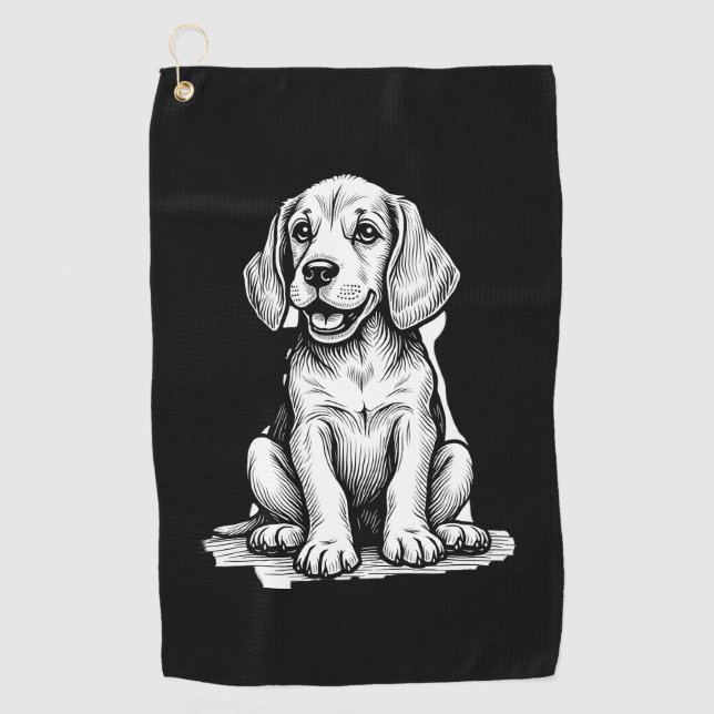 Beagle puppy adorable, family Animal lover Tank To Golf Towel (Front)