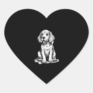 Beagle puppy adorable, family Animal lover Tank To Heart Sticker