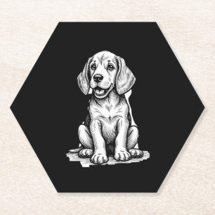 Beagle puppy adorable, family Animal lover Tank To Paper Coaster