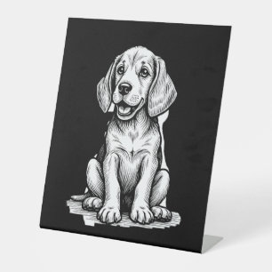 Beagle puppy adorable, family Animal lover Tank To Pedestal Sign