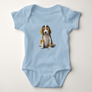 Beagle puppy baby bodysuit