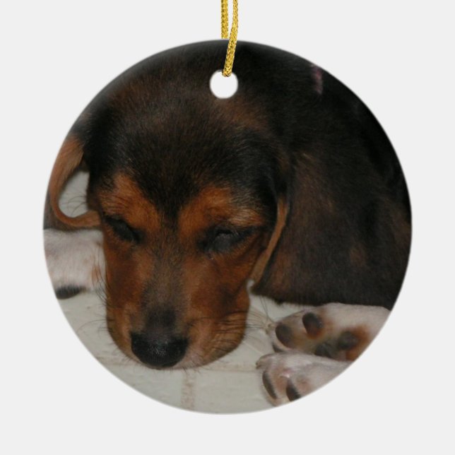 Beagle Puppy Ornament (Front)