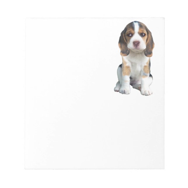 Beagle Puppy Portrait gifts Notepad (Front)