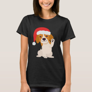 Beagle puppy with Santa's hat for dog lovers Overs T-Shirt