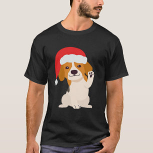 Beagle puppy with Santa's hat for dog lovers Overs T-Shirt