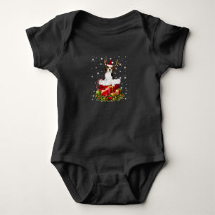 Beagle Reindeer Pressent Christmas Gift Baby Bodysuit