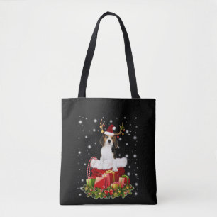 Beagle Reindeer Pressent Christmas Gift Tote Bag