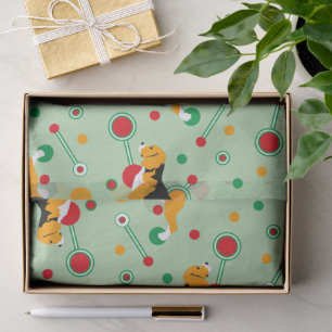 Beagle Retro colours Pattern Tissue Paper