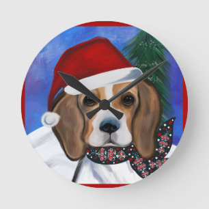 Beagle round clock