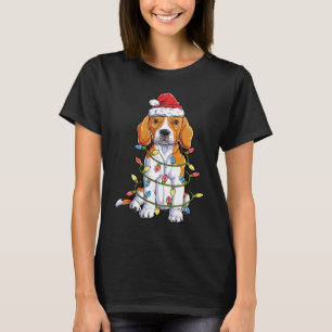 Beagle Santa Christmas Tree Lights Xmas  Boys Kids T-Shirt