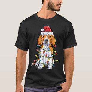 Beagle Santa Christmas Tree Lights Xmas  Boys Kids T-Shirt