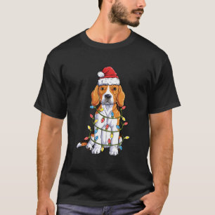 Beagle Santa Christmas Tree Lights Xmas Gifts Boys T-Shirt