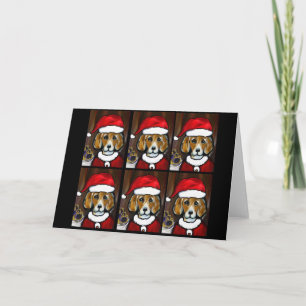 BEAGLE SANTA HOLIDAY CARD
