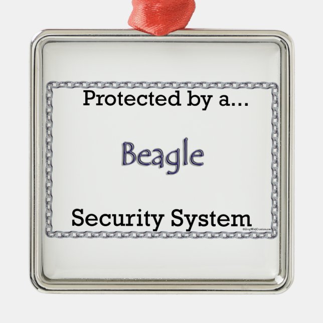 Beagle Security System Metal Ornament (Front)