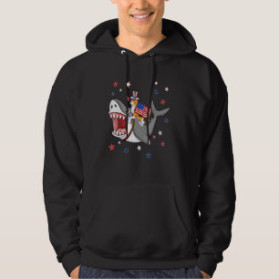 Beagle Shark 4th Of July Dog Mum Dad Puppy Hoodie