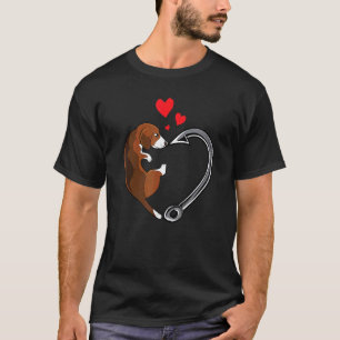 Beagle Sheds Antler Fishing Heart Dog Owner T-Shirt
