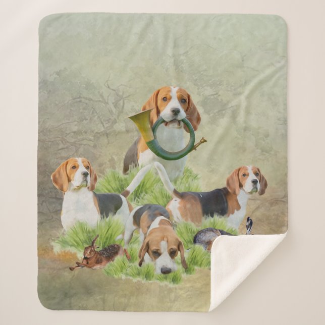 Beagle    sherpa blanket (Front)