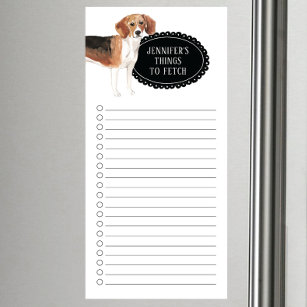 Beagle Shopping List  Magnetic Notepad