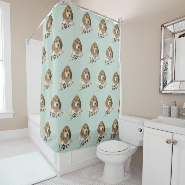 Beagle    shower curtain (In Situ)