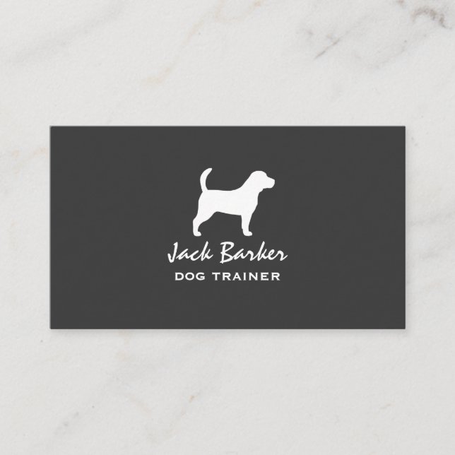 Beagle Silhouette Business Card (Front)