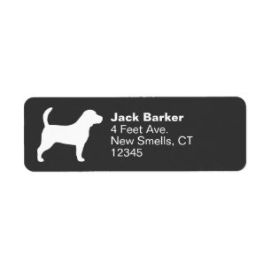 Beagle Silhouette Return Address Label