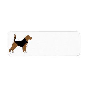 Beagle Silhouette Return Address Label