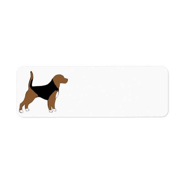 Beagle Silhouette Return Address Label (Front)