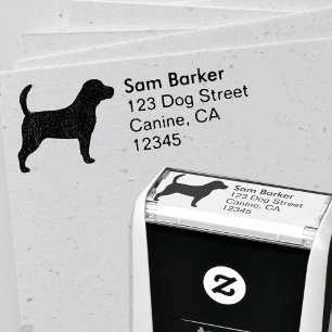 Beagle Silhouette Return Address Self-inking Stamp