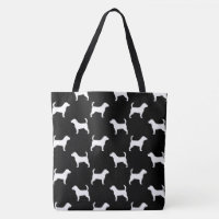 Beagle Silhouettes Patterned Black and White