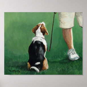 Beagle Sit Art Print